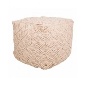 Puff Alexandra House Living Crema polistirene 45 x 40 x 45 cm