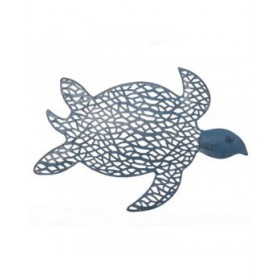 Quadro Tartaruga 35,56 x 3,18 x 26,67 cm Azzurro Metallo