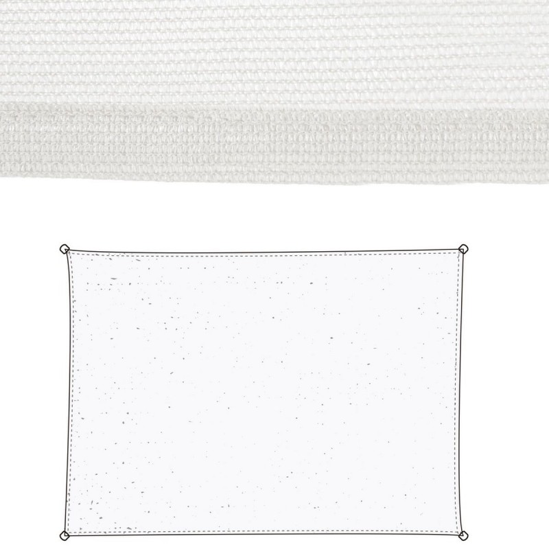 Vela parasole Vela sombreo Bianco 3 x 4 m 300 x 400 x 0,5 cm Tenda