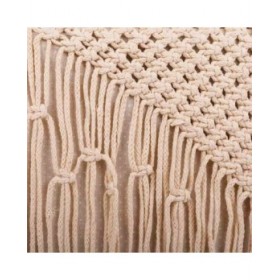 Sgabello Alexandra House Living Crema Bambù Spugna Legno MDF 45 x 45 x 45 cm