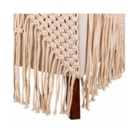 Sgabello Alexandra House Living Crema Bambù Spugna Legno MDF 45 x 45 x 45 cm