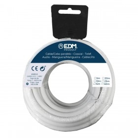 Cavo EDM 28063 Bianco 2 x 1,5 mm 20 m