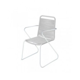 Sedia da giardino Antea 57 x 65,5 x 90 cm Corda Grigio chiaro