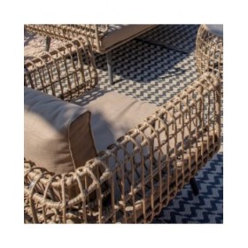 Divano da Giardino Ariki 83 x 84 x 67 cm rattan sintetico Acciaio