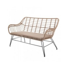 Poltrona da giardino Ariki 121 x 62 x 76 cm rattan sintetico Acciaio Grafite