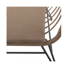 Poltrona da giardino Ariki 121 x 62 x 76 cm rattan sintetico Acciaio Grafite
