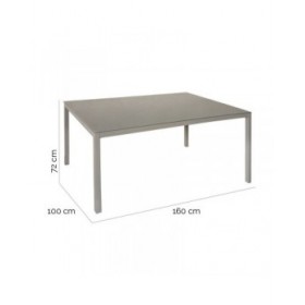 Tavolo da Pranzo Thalia 160 x 100 x 72 cm Acciaio