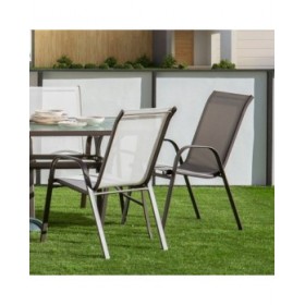 Sedia da giardino Nerea 56 x 68 x 93 cm Marrone Acciaio