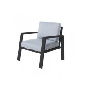 Poltrona da giardino Thais 73,20 x 74,80 x 73,30 cm Grafite Alluminio