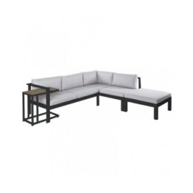 Divano da Giardino Agnes Grafite 224 x 224 x 65,5 cm Fessura
