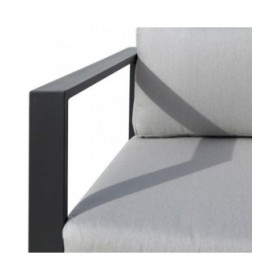 Divano da Giardino Agnes Grafite 224 x 224 x 65,5 cm Fessura