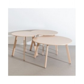 Tavolo aggiuntivo Marzia 60 x 60 x 42 cm Acciaio Bianco