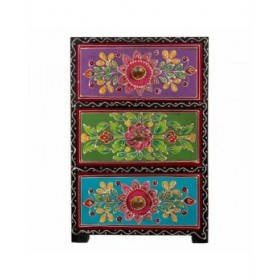 Scatola-Portagioie Alexandra House Living Pittura Legno MDF 11 x 28 x 19 cm 3 cassetti
