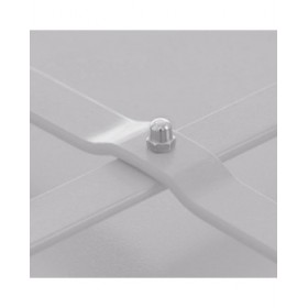 Tavolo aggiuntivo Marzia Acciaio Bianco 70 x 70 x 40 cm