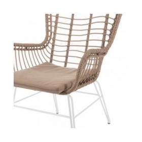 Poltrona da giardino Ariki 63 x 67 x 97 cm Acciaio Bianco