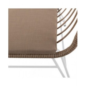 Poltrona da giardino Ariki 121 x 62 x 76 cm rattan sintetico Acciaio Bianco