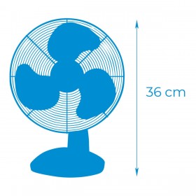 Ventilatore da Tavolo EDM 33962 Bianco 25 W Ø 23 x 36 cm