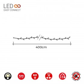 Ghirlanda di Luci LED EDM 71251 4 m Bianco