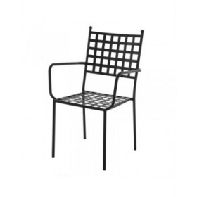 Sedia da giardino Cartago 56 x 55 x 90 cm Nero Ferro