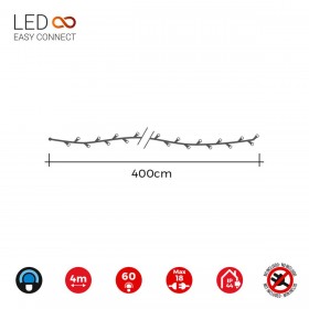 Ghirlanda di Luci LED EDM 71252 Azzurro 4 m