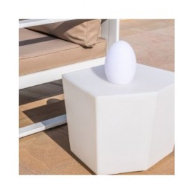 Lampada da tavolo Yaiza Bianco Poliuretano 14 x 14 x 19 cm