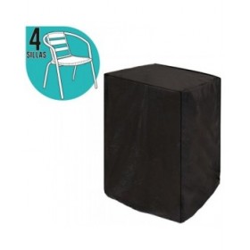 Custodia per Sedia Per le sedie Nero PVC 66 x 66 x 109 cm