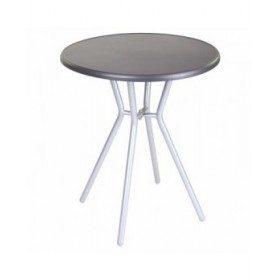 Tavolo aggiuntivo Zoe Nero Grigio Acciaio 60 x 60 x 70 cm