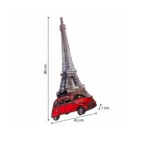 Placca da Parete Alexandra House Living Ferro Torre Eiffel 80 x 1 x 43 cm