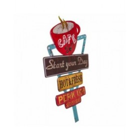 Placca da Parete Alexandra House Living Ferro Segnali 50 x 1 x 58 cm