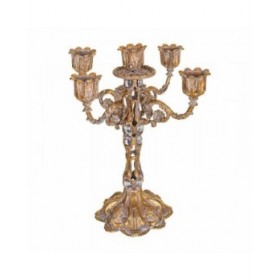 Candelabro Alexandra House Living Dorato Ferro 17 x 25 x 17 cm