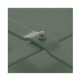 Tavolo aggiuntivo Marzia Verde Acciaio 50 x 50 x 44 cm