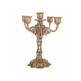 Candelabro Alexandra House Living Dorato Ferro 17 x 25 x 17 cm