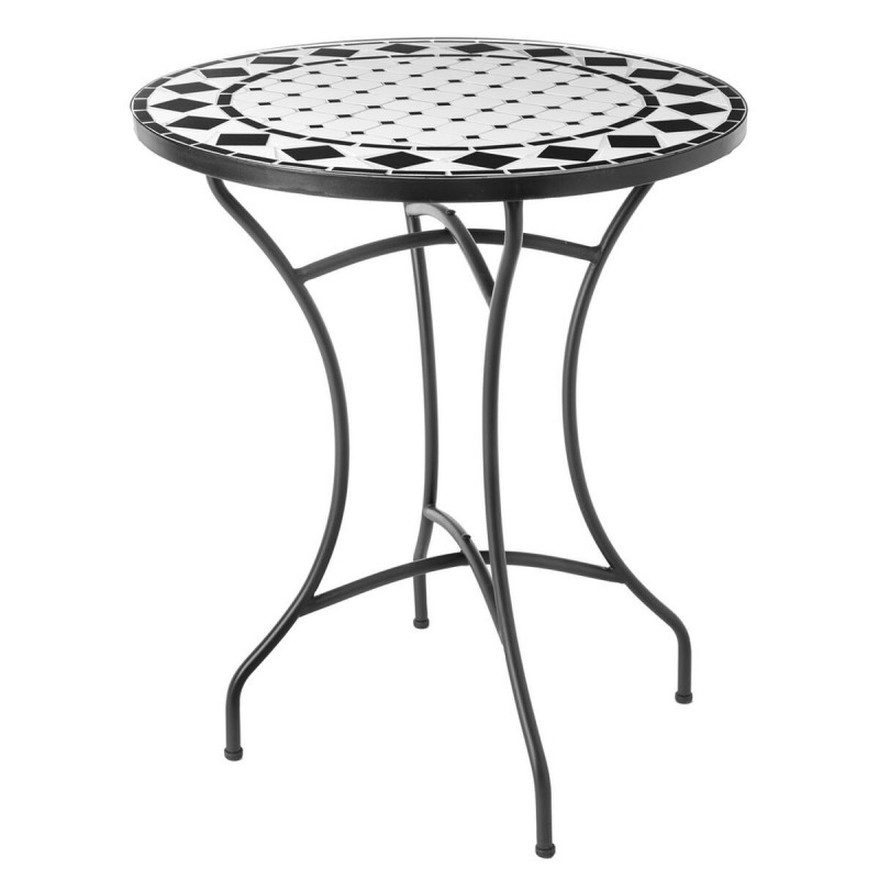 Tavolo aggiuntivo Delfos Bianco Nero 60 x 60 x 72 cm