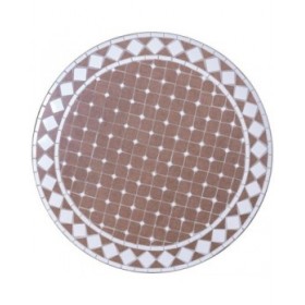 Tavolo aggiuntivo Persea Bianco Marrone Ceramica 90 x 90 x 75 cm