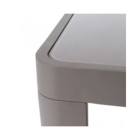 Tavolo aggiuntivo Stella Grigio Alluminio Vetro Temperato 70 x 70 x 40 cm