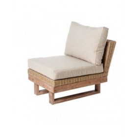 Divano da Giardino Patsy Componibile Legno Rattan 66 x 89 x 64,5 cm