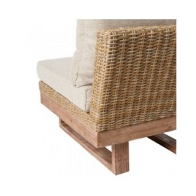 Divano da Giardino Patsy Componibile Legno Rattan 66 x 89 x 64,5 cm