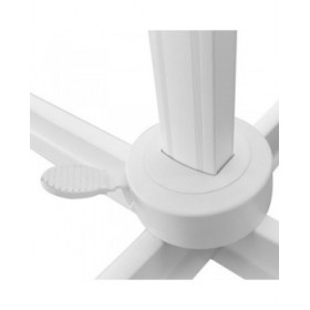 Ombrellone Tiber Bianco Grigio chiaro Alluminio 300 x 300 x 250 cm LED
