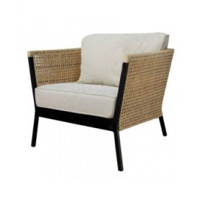 Poltrona da giardino Niva Nero Alluminio 81 x 81 x 72,5 cm