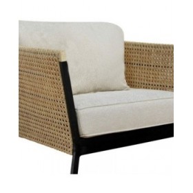 Poltrona da giardino Niva Nero Alluminio 81 x 81 x 72,5 cm