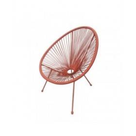 Poltrona da giardino Acapulco Terracotta Corda 72 x 77 x 84 cm