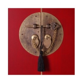 Comodino ORIENTE Rosso Ferro Legno MDF 45 x 26 x 69 cm