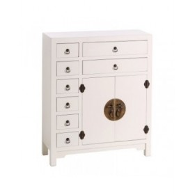 Credenza ORIENTE 73 x 26 x 90 cm Legno Bianco