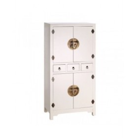 Credenza ORIENTE 63 x 33 x 131 cm Legno Bianco