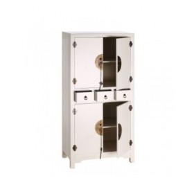 Credenza ORIENTE 63 x 33 x 131 cm Legno Bianco