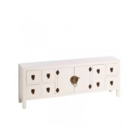 Mobile TV ORIENTE 130 x 24 x 50,5 cm Legno Bianco