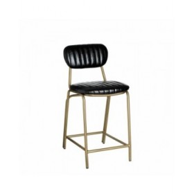 Sgabello 42 x 49 x 88 cm Nero Dorato Metallo Poliuretano
