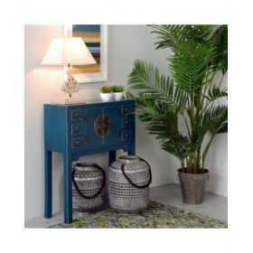 Ingresso ORIENTE Azzurro Dorato 63 x 26 x 80 cm