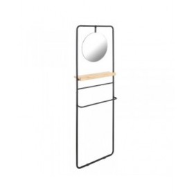 Appendiabiti 56,9 x 15 x 171,9 cm Naturale Nero Metallo Legno industriale