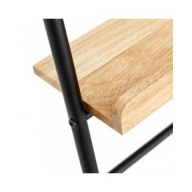 Appendiabiti 56,9 x 15 x 171,9 cm Naturale Nero Metallo Legno industriale